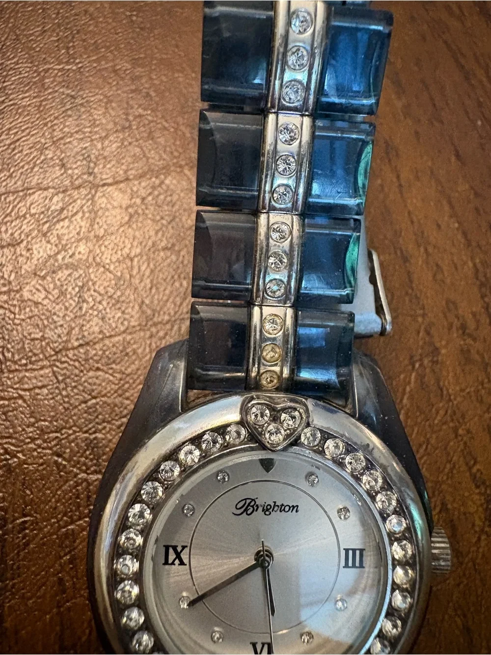 Brighton Silver Crystal Accent Women's Watch. Needs new battery